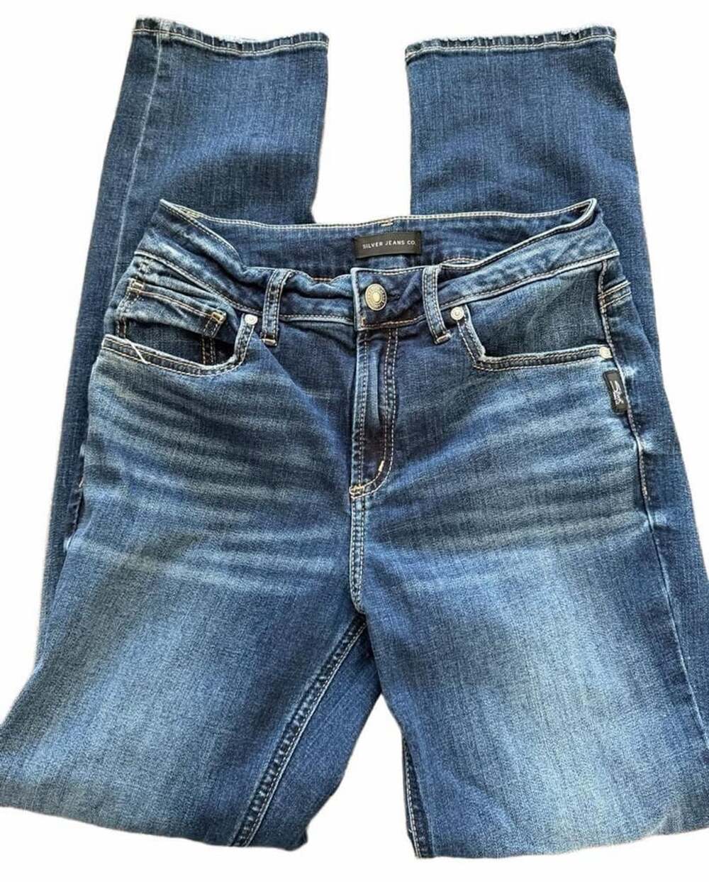 Silver Jeans Co. Avery Straight Leg Denim Jeans Women's Size 28x31 Blue